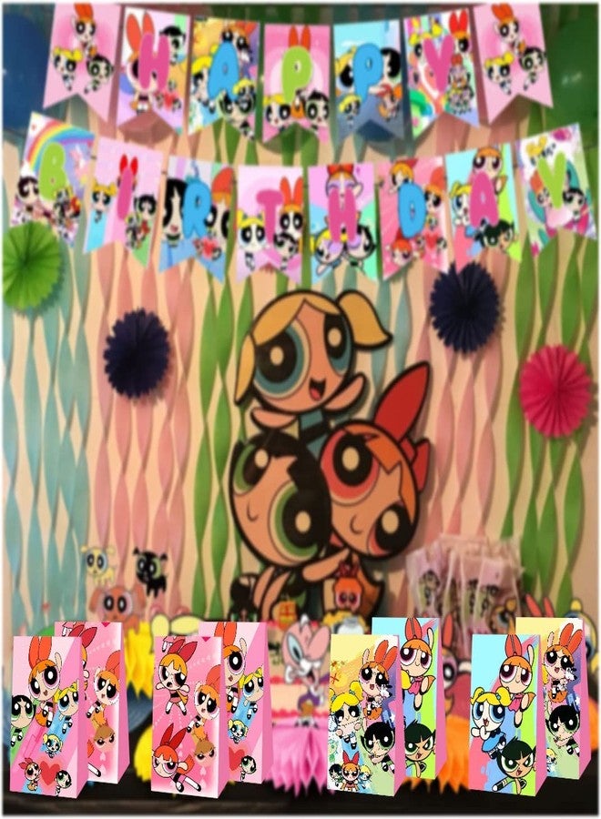 fancigo 12Pcs Power Girls Party Gift Bags Goodie Bags for Girls Birthday Decorations Party Supplies - Image 4